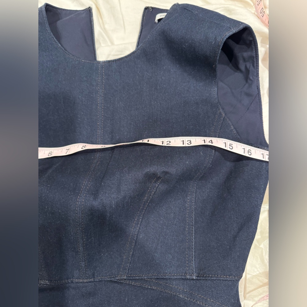 Veronica Beard Karrigan paneled denim midi dress, size 6, NWOT, MSRP $687 - Picture 11 of 12
